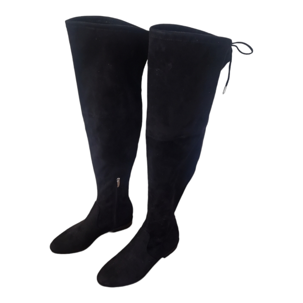 Mark Fisher Over The Knee  Black Boots Size 7 With Low Heel